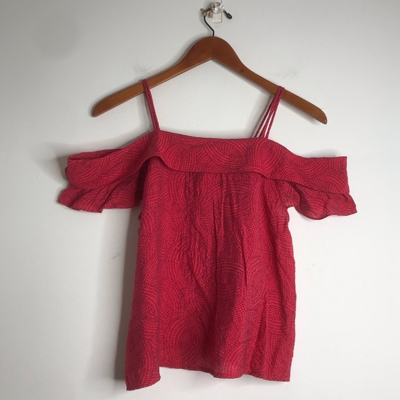 Anthropologie Maeve Mandalay Cold Shoulder Blouse Size XS - Picture 3 of 11